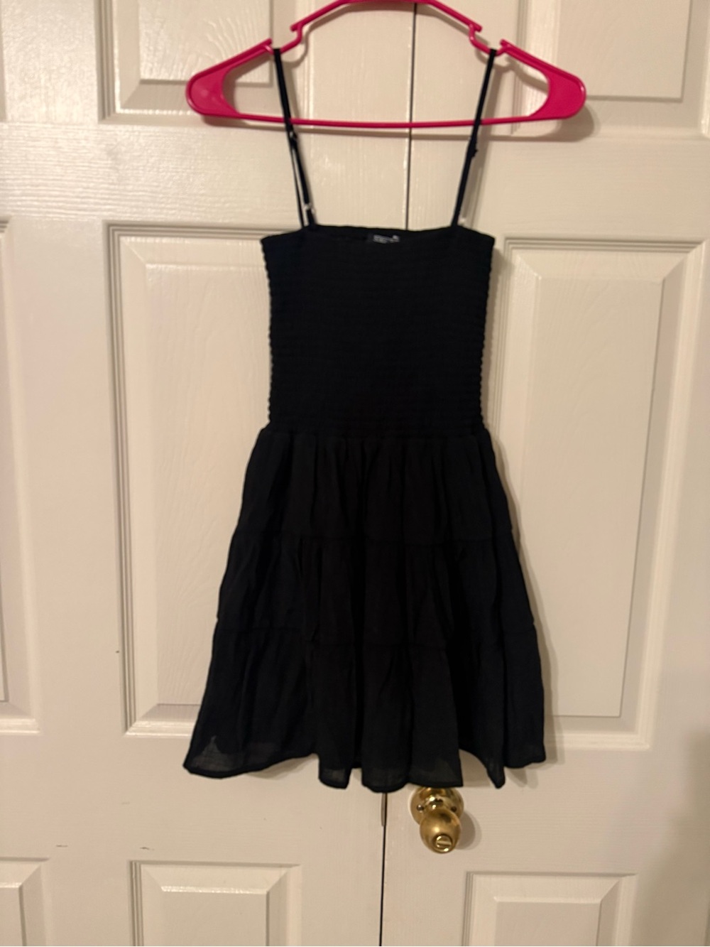 Streetwear Society Black Smocked Tiered Sundress